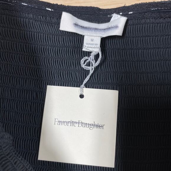 Favorite Daughter NWT The Apartment Smocked Maxi Dress Black Size M Adjustable - Picture 4 of 9